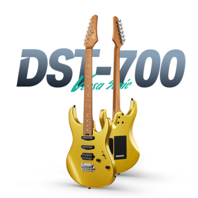 Donner DST-700 Electric Guitar Glossy Gold Coil Split Tremelo Bridge HSS Pickup