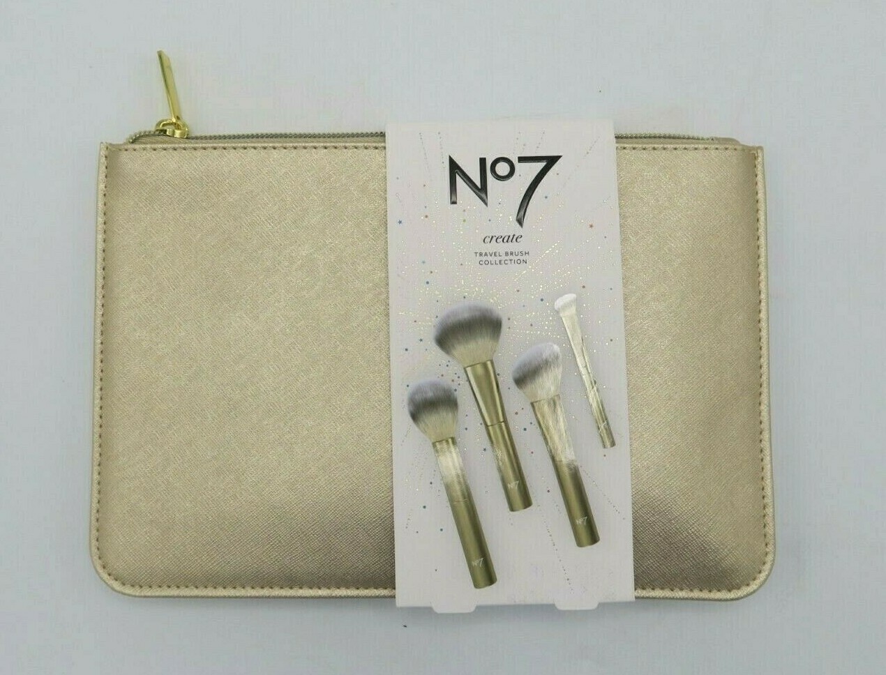 No7 Create Travel Brush Collection 4Piece Travel Size Brushes in Pouch