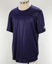 ADIDAS PRIMEBLUE Mens Semi Night Blue Short Sleeve Training T Shirt LARGE NWT