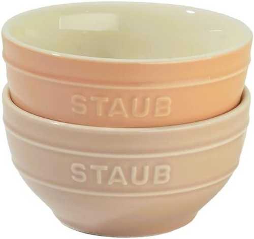 Staub Bowl 12cm 4.75in 0.4L Set of 2 Pastel Macaron Pink Gradation Color NEW
