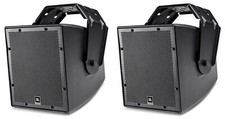 2 JBL AWC62-BK 6.5" 120 Watt Black Indoor/Outdoor 70V Commercial Speakers