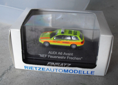 Rietze HO 1:87 Einsatz Audi A6 Avant NEF Feuerwehr Frechen Emergency Car NIP