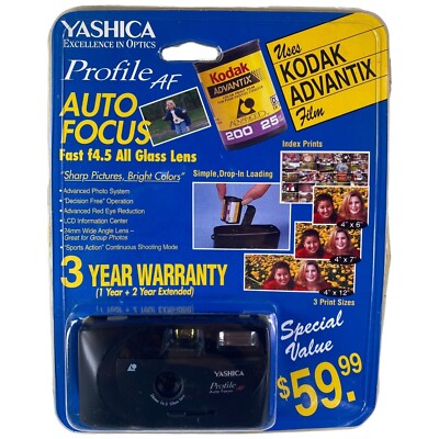 Vintage Yashica Profile AF AUTOFOCUS 32mm 24mm Wide Angle Auto Focus  Camera