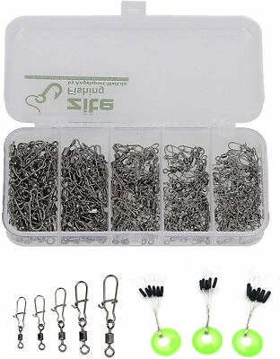 Sicherheitswirbel Sortiment 150 Stück in Box Wirbel Set Angeln Zite Fishing