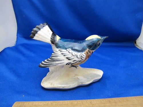 Vintage PENNSBURY POTTERY Bird Figurine-#122 AUDUBON WARBLER-As Is - Picture 4 of 7