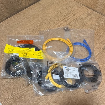 Lot of 9 - Cat6 Cable Ethernet Lan Network RJ45 Patch Cord Internet Mix 7ft 10ft