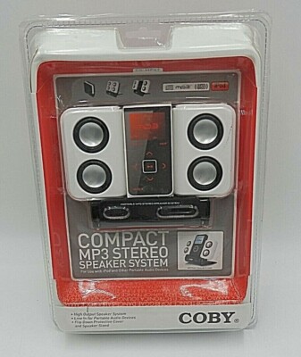 Coby Compact MP3 Stereo Speaker System Model No: CS-MP47 New In Box 2006