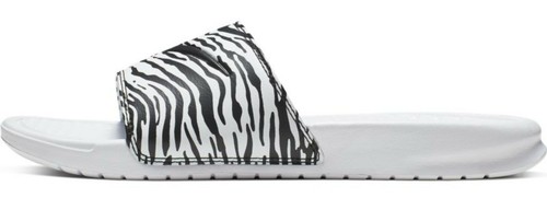NIKE WOMENS BENASSI JDI (FLIP FLOP / SANDAL) 618919 114 WHITE/BLACK ASST SIZE - Picture 3 of 5
