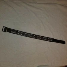 Steve Madden Leather Cutout Belt Studs Women's Large Brown