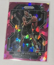 2021-22 Panini Prizm Kessler Edwards #284 Pink Cracked Ice RC Nets