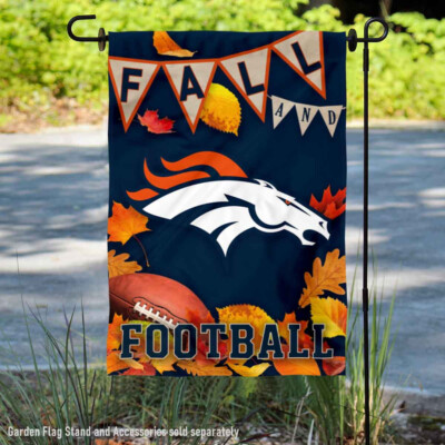 Denver Broncos Fall Football Leaves Decorative Flag Graden Flag
