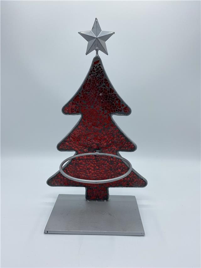 Christmas Tree Candle Holder Ruby