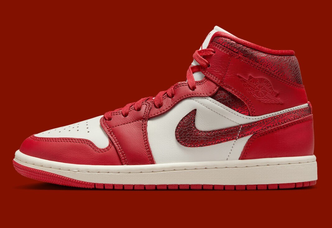靴 Nike Air Jordan 1 Mid \"Team Red\" JORDAN Air 1 Mid SE FZ3334 100 - Shiekh