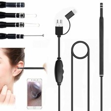 3in1 Pro HD Ear Scoop Endoscope Set Ear Wax Cleaner Otoscope Camera 1.3MP Cam US