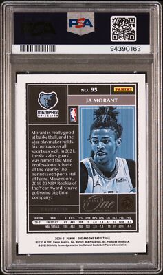 2020 PANINI ONE & ONE BLUE #95 JA MORANT 30/30 PSA 10 | eBay