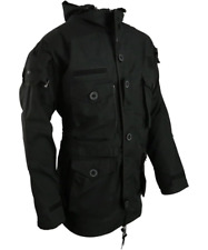 SAS Assault Ripstop Jacket Black Military Tactical British Army Style Hooded