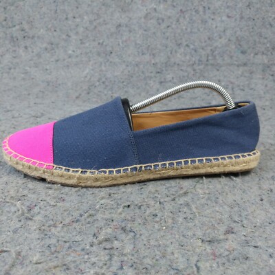 J. Crew Espadrille Flats Womens Size 7.5 Shoes Canvas Pink  display picture 1