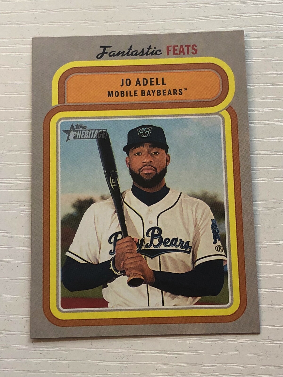 2019 Topps Heritage Minor League Fantastic Feats Jo Adell Angels Baybears FF13