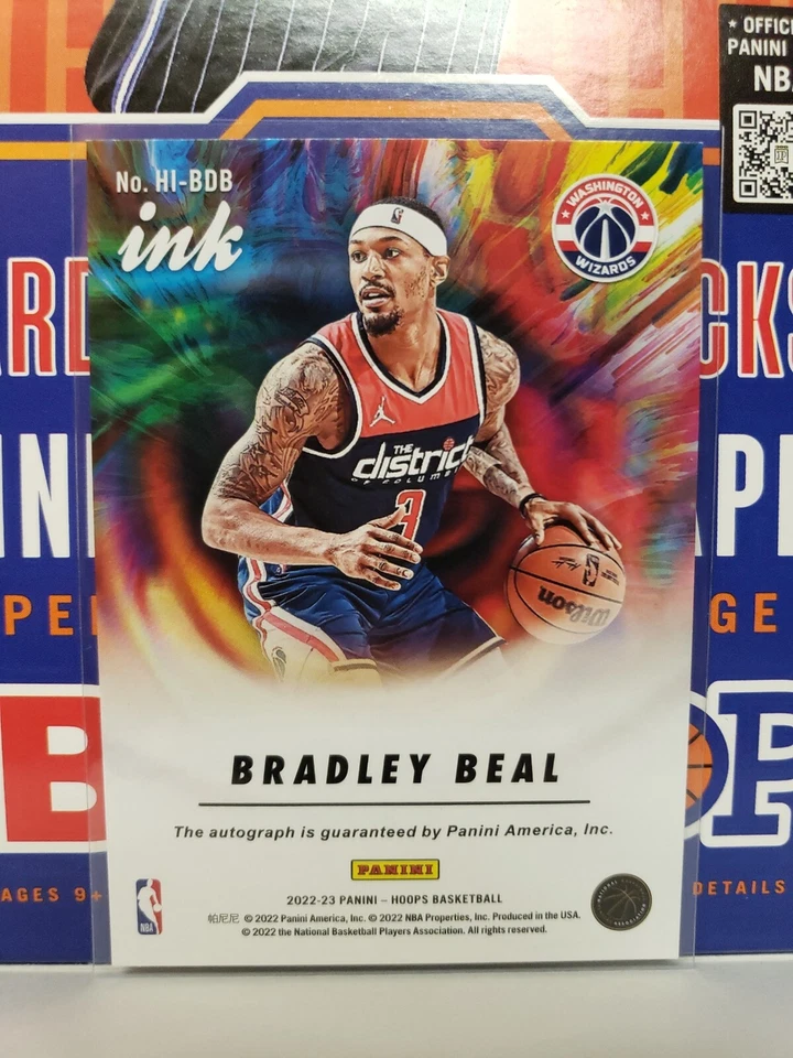 2022-23 Panini NBA Hoops Bradley Beal Hoops Ink Autograph #HI-BDB - Image 2 of 2