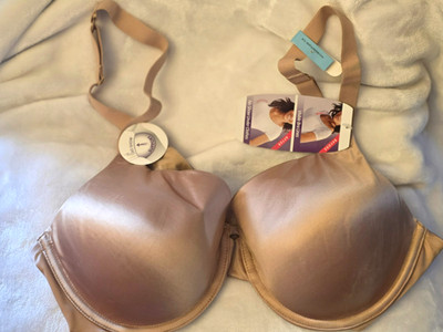 Hanes Ultimate  No Show Support Underwire Bra DHHU33 Nude 34D NWT