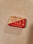 VINTAGE SHURKATCH TIN SINKER ASST. TIN BOX WITH ORG. SLIDE LID -3 SINKERS INSIDE — photo 1