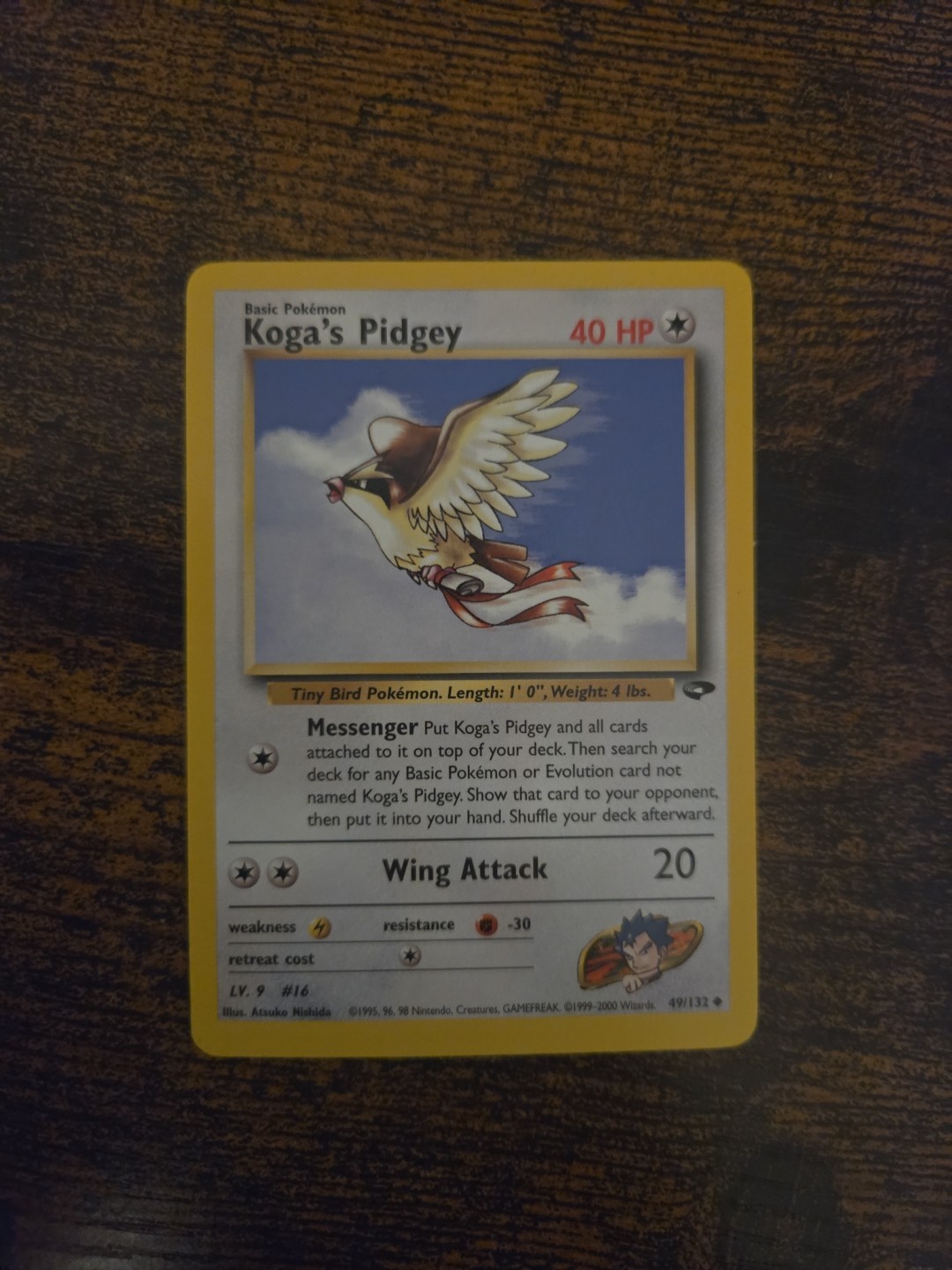 Koga's Pidgey 49/132 Gym Challenge Regular Pokemon TCG