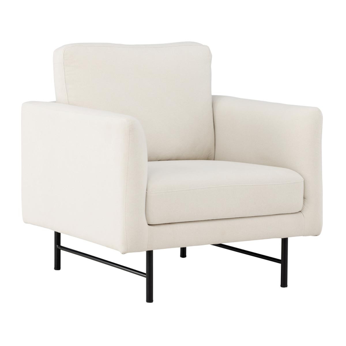 Fauteuil design en tissu Sky blanc 87cm fauteuil de salon confortable
