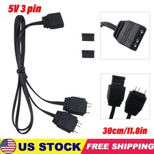 ARGB Splitter Cable 5V 1 Female to 2 Male 3 Pin 15-Inch USA
