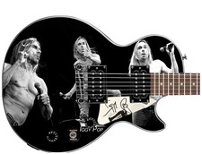 Iggy Pop Signed "Live & Wild" Custom Gibson Epiphone Graphics Guitar