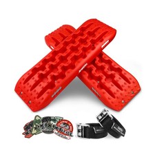 X-BULL New Recovery Traction Tracks Tire Ladder for Sand Snow Mud 4WD Red Red
