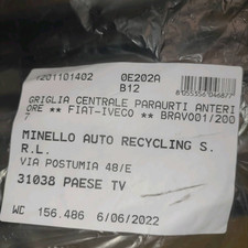 Kühlergrill für die vordere Stoßstange  FIAT BRAVO (3L) 1.9 Mjt (110Kw) Ber.