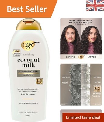 577ml Kokosmilch Conditioner - Sofortige Feuchtigkeit für trockenes Haar, sulfatfrei