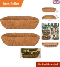 Versatile 2 Pack Pre-formed Coco Liners 24 Inch for Window Box & Wall Planters