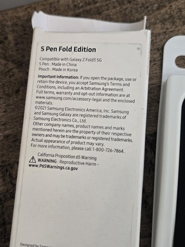 Samsung S Pen Fold Edition - Noir (EJ-PF926BBEGUS) pour Galaxy Z Fold3 5G - Photo 6 sur 12