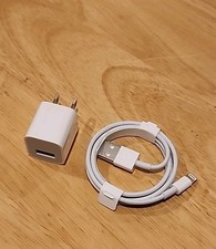 Genuine OEM Apple A1385 5W USB Power Adapter Lightning Cable for iPhone