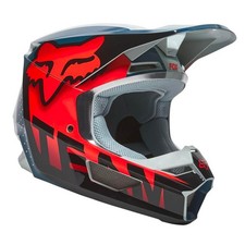 Casco cross FOX V1 Trice arancione-blu-grigio