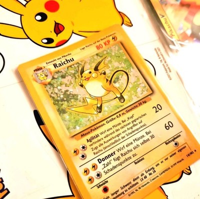 Pokemon Raichu Holo 14/102 Base Karte