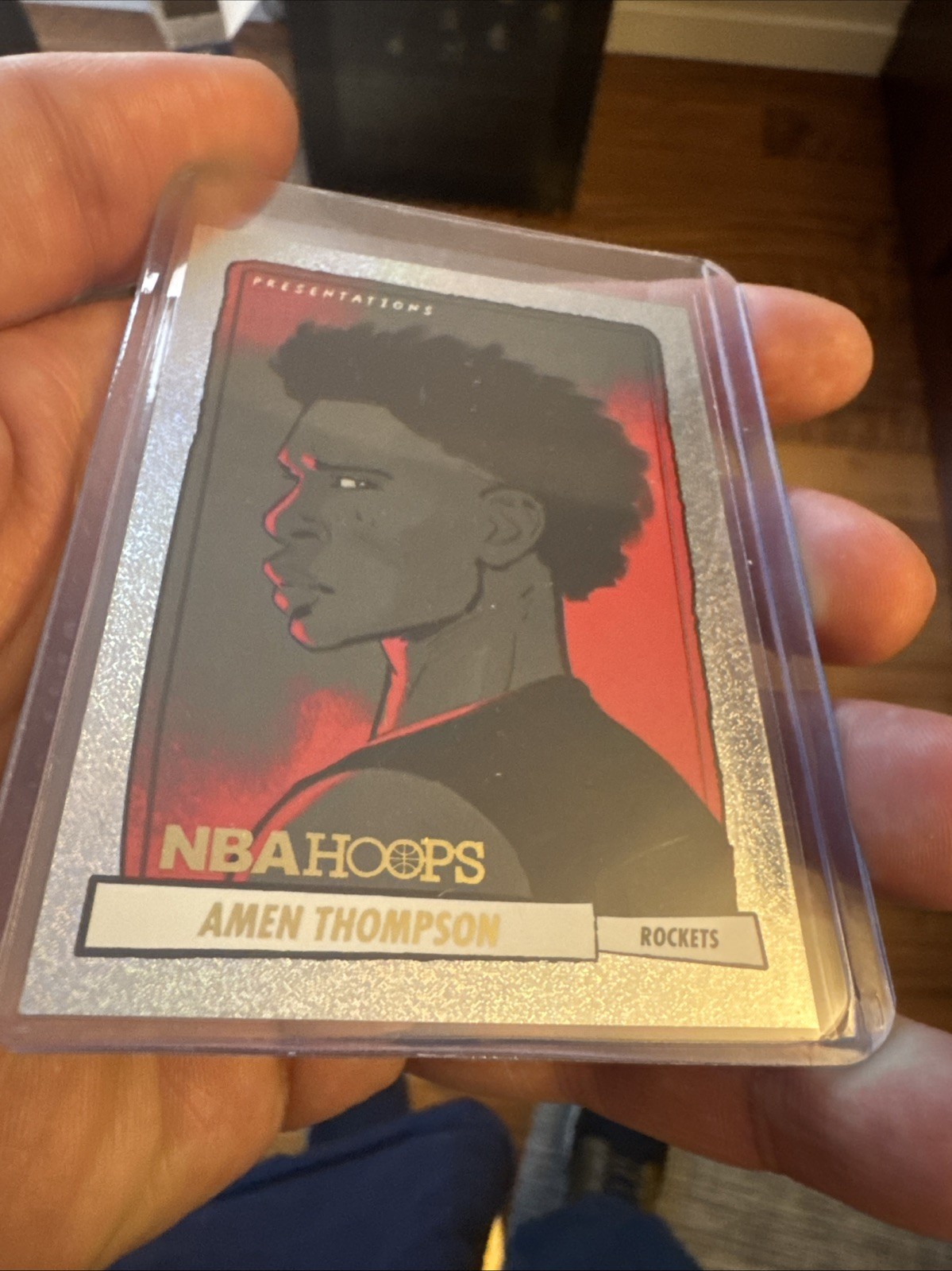 2023-24 Panini NBA HOOPS Presentations Amen Thompson #18 RC NM Houston Rockets