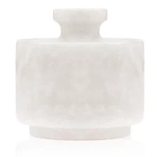 Best Salt Cellar with Lid 3 White Box Stone Container & Spice Jars, Holder for
