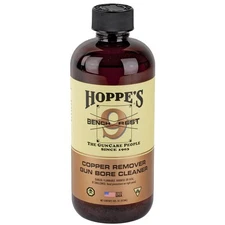 Hoppes 9" Bench Rest Copper Bore Cleaning Solvent 16oz Glass Bottle BR916