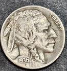 1936-S/S RPM Buffalo Nickel - Very Nice Grade Circ Variety-
