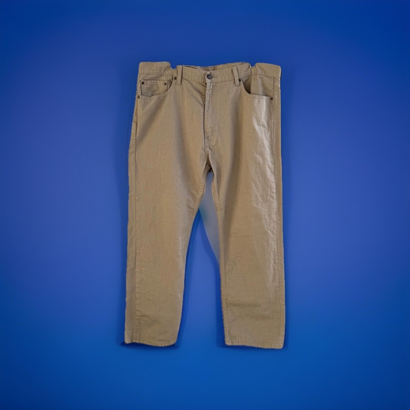 Levi's Khaki Tan Denim Regular Fit Straight 5-Pocket Zip Jeans for Men 42x30