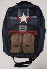 Bioworld Marvel Avengers CAPTAIN AMERICA Backpack w/ Utility Pockets
