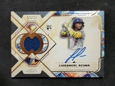2025 Topps Diamond Icons Luisangel Acuna Relic Auto /25 RC Mets
