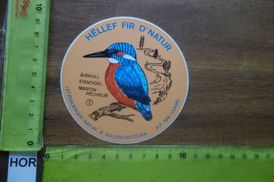 Alter Aufkleber Tierschutz Naturschutz Vogelschutz L.L.E.P.O. Eisvogel Aisvull b
