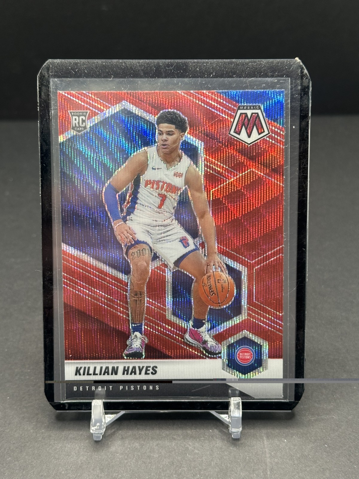 2020-21 Panini Mosaic - Rookie Killian Hayes #222 Red Wave Mosaic Prizm (RC)