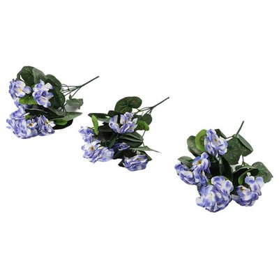 14 Zoll Seidengeranien drei Bündel künstliche Blumen für Außenbereiche
