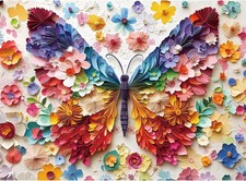 500 Piece Puzzle for Adults,Colorful Butterfly Flower Kids Teen...