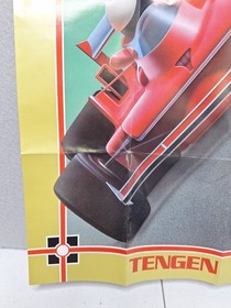Super Sprint Tengen Nintendo NES Atari 1986 Fold Out Poster 14.25"x 19.5"