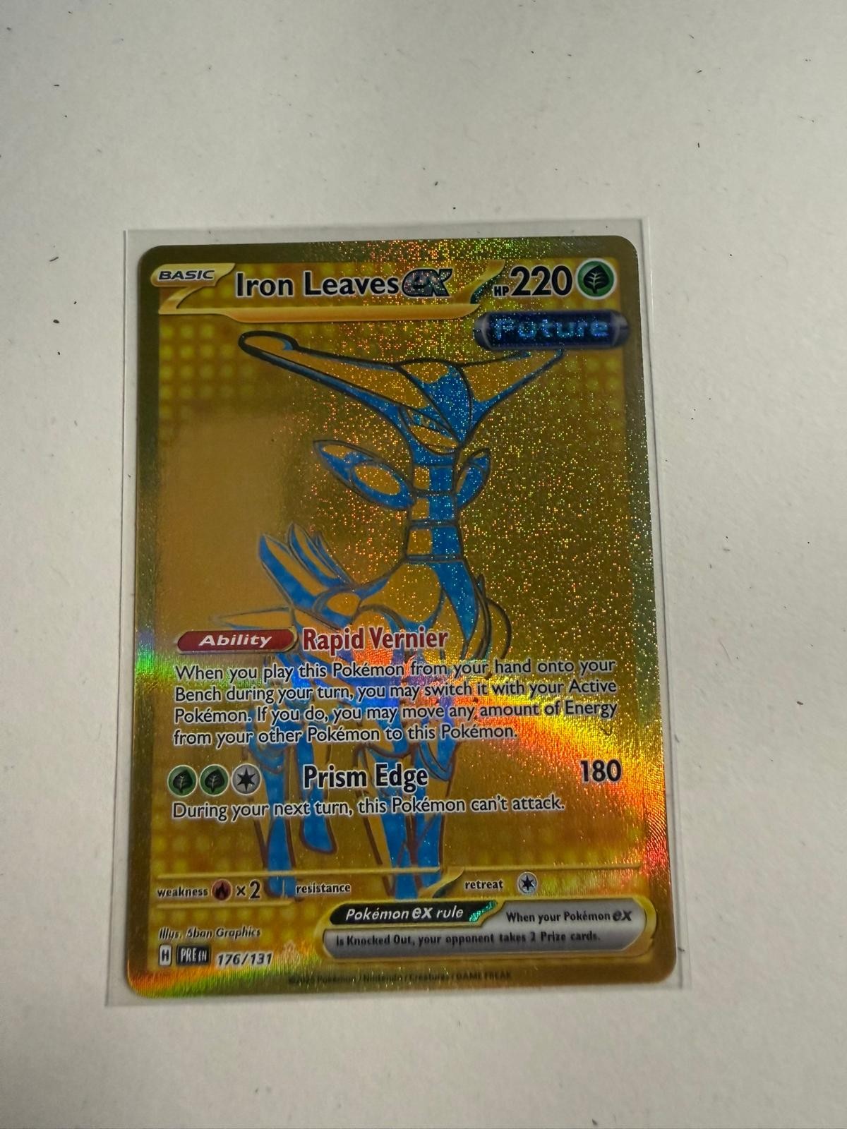 Iron Leaves ex 176/131 Holo Hyper Rare Prismatic Evolutions Pokemon Near Mint